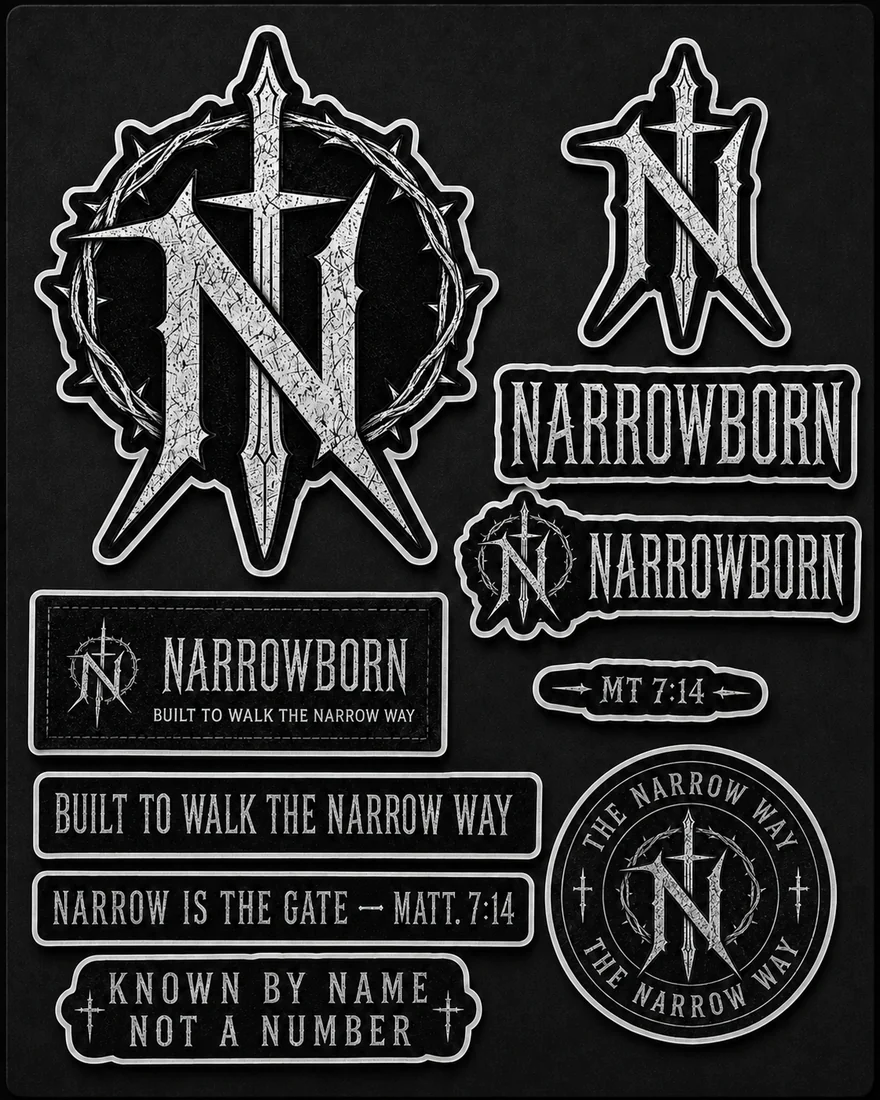 Planche de 10 stickers NARROWBORN